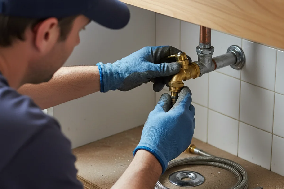 Shutoff valve and fitting work during Faucet and Fixture Repair in Delhi